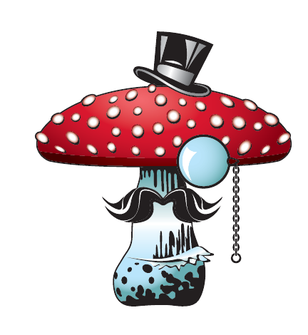 Denver Myco Market mushroom gentleman logo